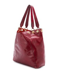 Sac fourre-tout en cuir rouge L'Autre Chose