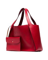 Sac fourre-tout en cuir rouge Stella McCartney