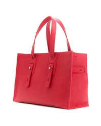 Sac fourre-tout en cuir rouge Orciani