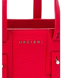 Sac fourre-tout en cuir rouge Orciani