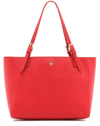 Sac fourre-tout en cuir rouge Tory Burch