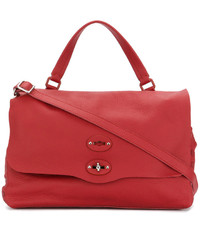 Sac fourre-tout en cuir rouge Zanellato