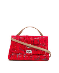 Sac fourre-tout en cuir rouge Zanellato