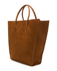 Sac fourre-tout en cuir tabac Jacquemus