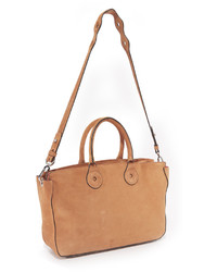 Sac fourre-tout en cuir tabac Carven