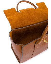 Sac fourre-tout en cuir tabac Mulberry