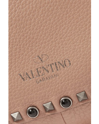 Sac fourre-tout en cuir texturé rouge Valentino