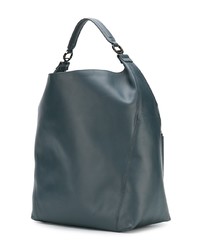 Sac fourre-tout en cuir vert foncé Furla