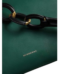 Sac fourre-tout en cuir vert foncé Burberry