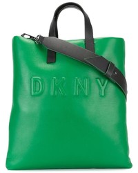 Sac fourre-tout en cuir vert DKNY