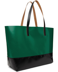 Sac fourre-tout en cuir vert Marni