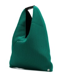 Sac fourre-tout en cuir vert MM6 MAISON MARGIELA