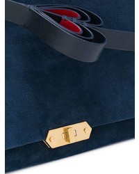 Sac fourre-tout en daim bleu marine Anya Hindmarch