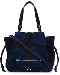 Sac fourre-tout en daim bleu marine Jerome Dreyfuss