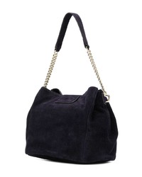 Sac fourre-tout en daim bleu marine Tila March