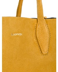 Sac fourre-tout en daim jaune Lanvin