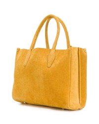 Sac fourre-tout en daim jaune Lanvin