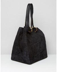 Sac fourre-tout en daim noir Asos