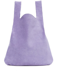 Sac fourre-tout en daim violet clair