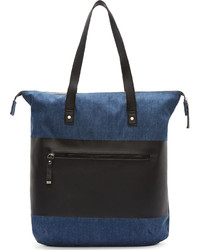 Sac fourre-tout en denim bleu marine Diesel