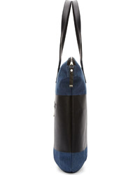 Sac fourre-tout en denim bleu marine Diesel