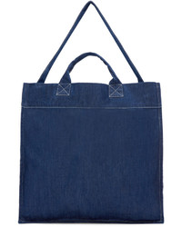 Sac fourre-tout en denim bleu marine Sunnei