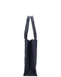 Sac fourre-tout en denim imprimé bleu marine A.P.C.