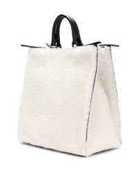 Sac fourre-tout en fourrure blanc Jil Sander