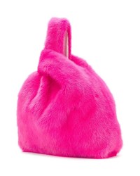 Sac fourre-tout en fourrure fuchsia Simonetta Ravizza