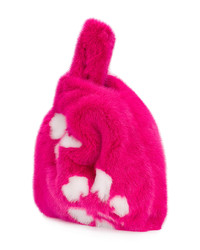 Sac fourre-tout en fourrure fuchsia Simonetta Ravizza