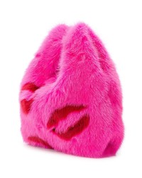 Sac fourre-tout en fourrure fuchsia Simonetta Ravizza