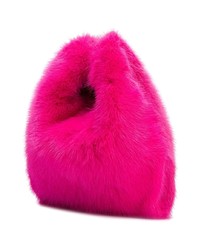 Sac fourre-tout en fourrure fuchsia Simonetta Ravizza