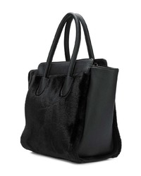 Sac fourre-tout en fourrure noir Gaelle Bonheur