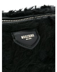 Sac fourre-tout en fourrure noir Moschino