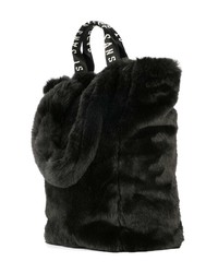 Sac fourre-tout en fourrure noir Unreal Fur