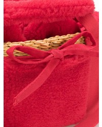 Sac fourre-tout en fourrure rouge Muun