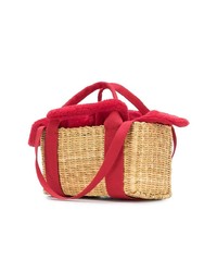 Sac fourre-tout en fourrure rouge Muun