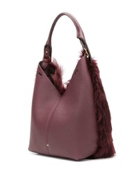 Sac fourre-tout en fourrure rouge Anya Hindmarch