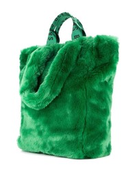 Sac fourre-tout en fourrure vert foncé Unreal Fur