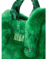 Sac fourre-tout en fourrure vert foncé Unreal Fur