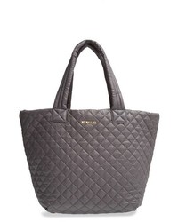 Sac fourre-tout en nylon matelassé gris foncé