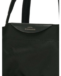 Sac fourre-tout en nylon noir Anya Hindmarch