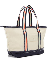 Sac fourre-tout en toile beige Tory Burch