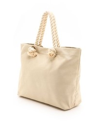 Sac fourre-tout en toile beige Bop Basics