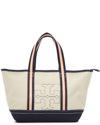 Sac fourre-tout en toile bleu clair Tory Burch