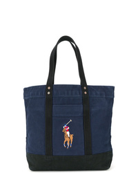 Sac fourre-tout en toile bleu marine Polo Ralph Lauren