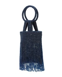 Sac fourre-tout en toile bleu marine Sachin + Babi