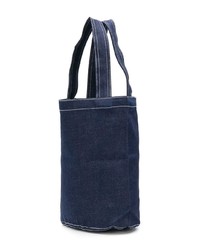 Sac fourre-tout en toile bleu marine Miaou