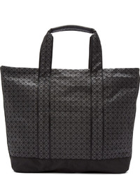 Sac fourre-tout en toile géométrique noir Bao Bao Issey Miyake