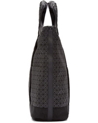 Sac fourre-tout en toile géométrique noir Bao Bao Issey Miyake